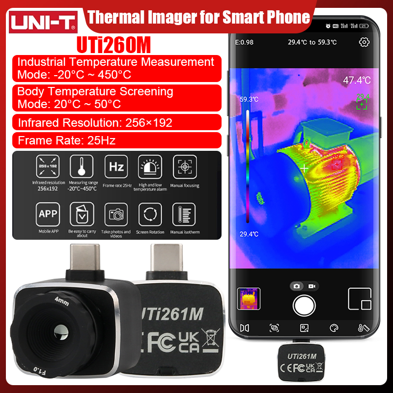 Thermal Imaging Camera 256X192 - UNI-T UTi261M Thermal Camera 256x192 Infrared