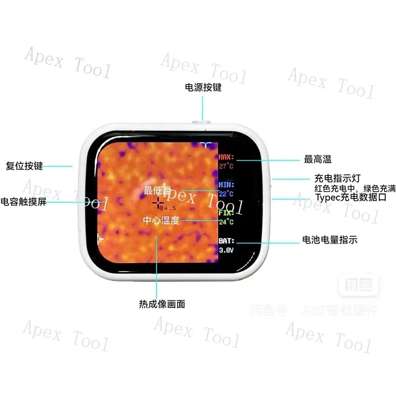 320 * 240 touch screen mini po - Underfloor Heating Thermal Detector review and price